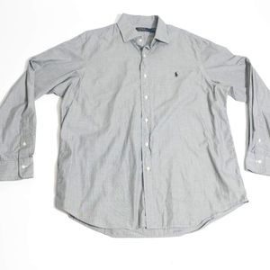 Polo Ralph Lauren Men's Size XL Gray Long Sleeve Button Down Dress Shirt